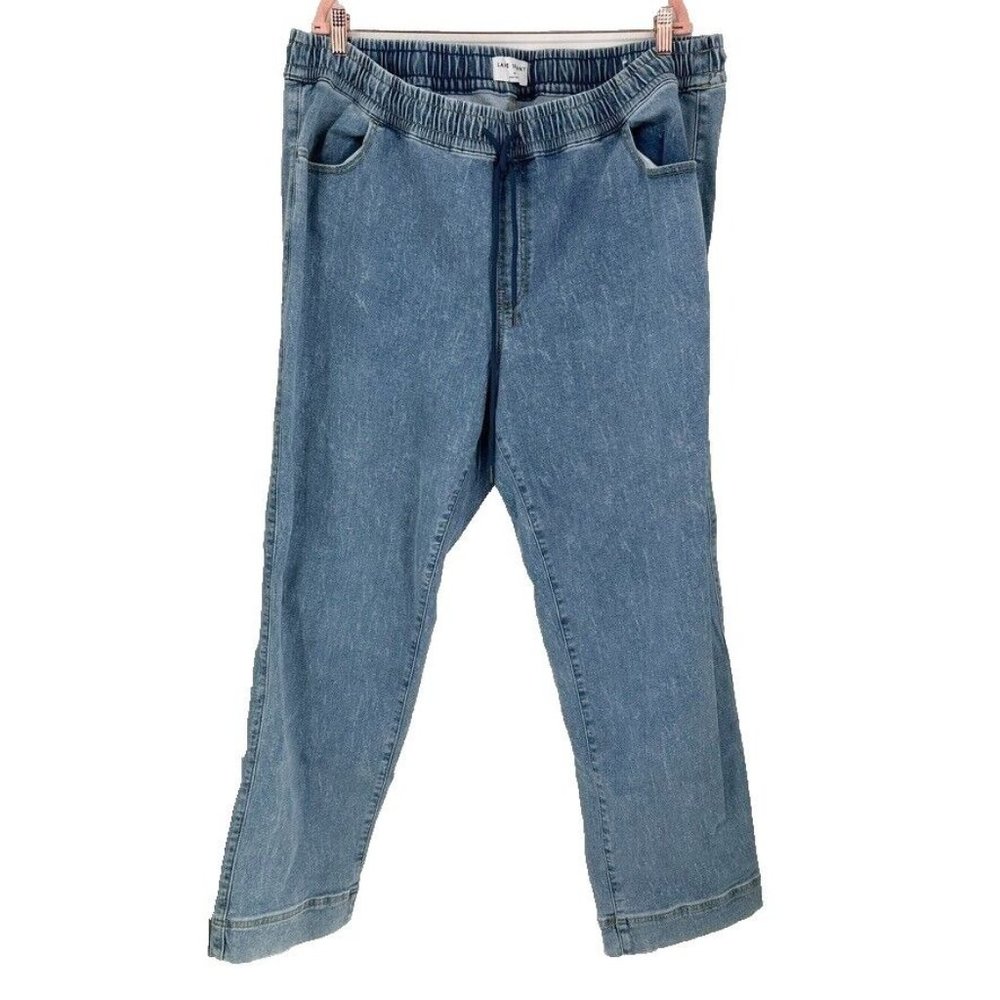 Lane Bryant Jeans Women 20 Blue Denim Flex Magic Waistband High Rise Relaxed Fit